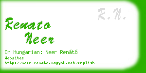 renato neer business card
