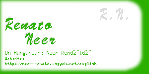 renato neer business card